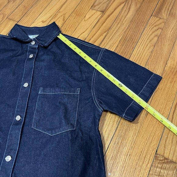 PARKE Women's Navy Denim Shirt - Picture 5 of 7